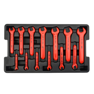 Wiha Tools 20194 13 Piece Insulated Open End Wrench Tray Set - SAE