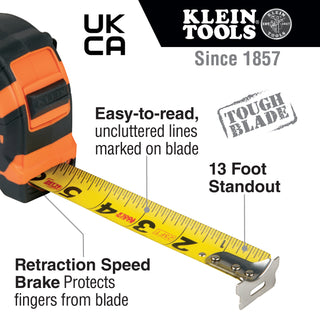 Klein Tools 91616 Tape Measure, 16-Foot Single Hook