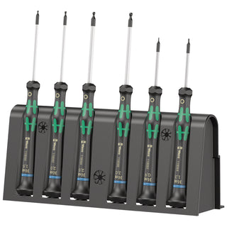 Wera 2052/6 Hexagon screwdriver set and rack for electronic applications, 6 pieces