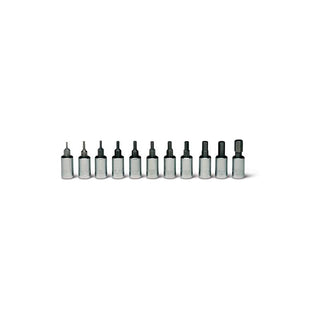 Wright Tool 205 1/4 Drive 11 Piece Hex Set