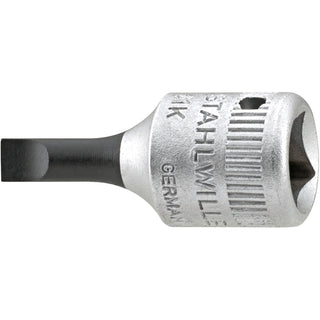 Stahlwille 01280006 41K Slotted 1/4" Slotted Socket, 0.6 x 3.5 mm