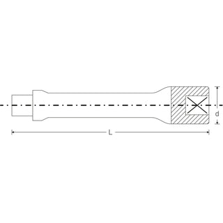 Stahlwille 12010004 427 Extension, 3/8" - 455 mm