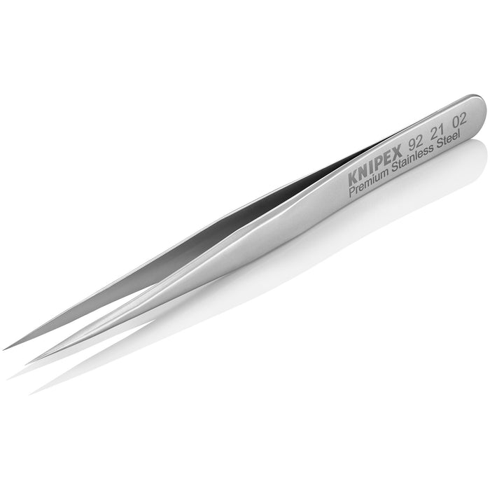 Knipex 92 21 02 4 3/4" Premium Stainless Steel Gripping Tweezers-Needle-Point Tips