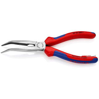 Knipex 26 22 200 T BKA 8" Long Nose 40° Angled Pliers with Cutter-Tethered Attachment