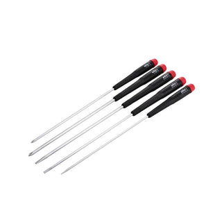 Wiha Tools Tools 26192 Precision Long Slotted/Phillips Screwdrivers Set, 5 Pc.