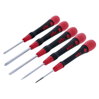 Wiha Tools Tools 26195 5 Piece PicoFinish Slotted and Phillips Precision Screwdriver Set