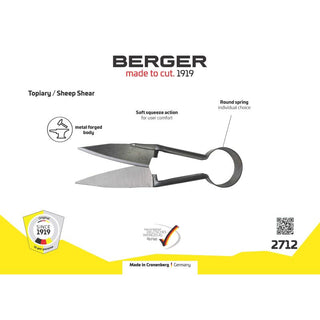 Berger Tools 2712 Sheep Shear, Round Spring, 6.1 Inch, Blade, 13 Inch