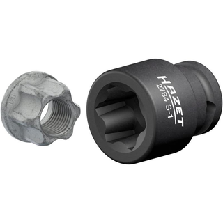 Hazet 2784S-1 Impact Socket Set with Special Profile, 39mm Groove Profile, 1/2" Square Drive