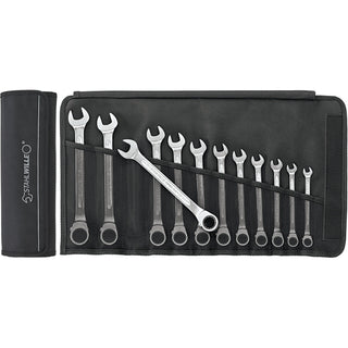 Stahlwille 96411712 17/12 Combination Ratcheting Spanner Set w/ Roll-Up Wallet