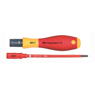 Wiha Tools 28750 Insulated TorqueVario-S Handle 5-18 In/lbs with SlimLine Blade Holder