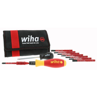 Wiha Tools 28789 11 Piece Insulated TorqueVario-S (10-50 In/lbs) and SlimLine Blade Set