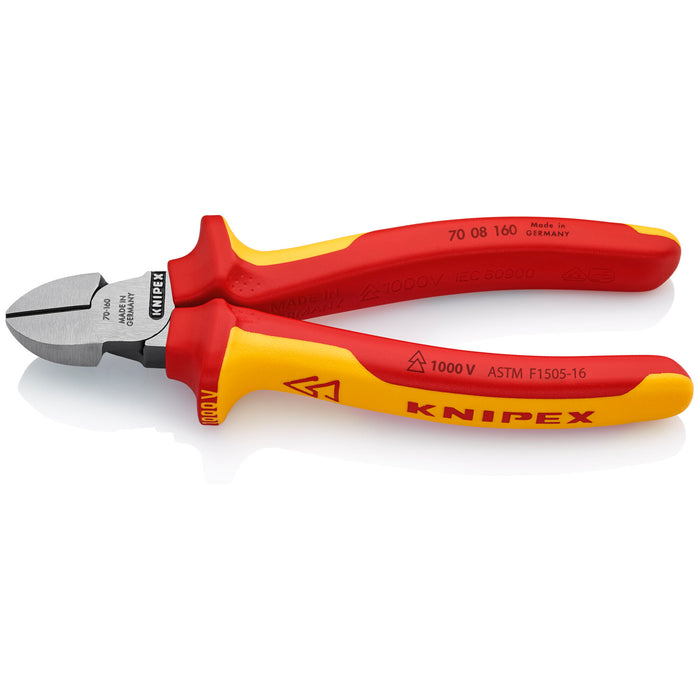 Knipex 70 08 160 SBA 6 1/4" Diagonal Cutters-1000V Insulated