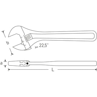 Stahlwille 40250106 4025 Single-end Spanner, Adjustable, 6 Inches