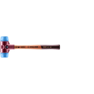 Halder 3001.040 Simplex Mallet with Soft Blue Rubber Inserts, Non-Marring