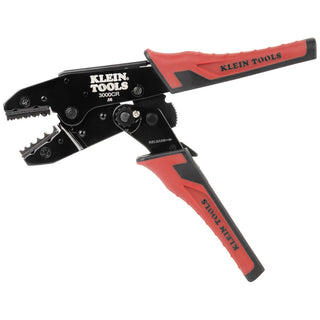 Klein Tools 3006CR Ratcheting Non-Insulated Terminal Crimper, 10 to 22 AWG Wire