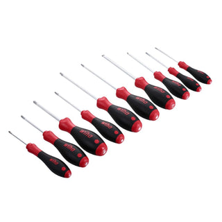 Wiha Tools 30290 10 Piece SoftFinish Slotted/Phillips/Square Screwdriver Set