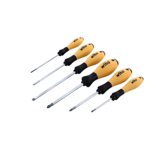 Wiha Tools 30292 6 Piece SoftFinish ESD Slotted and Phillips Screwdriver Set