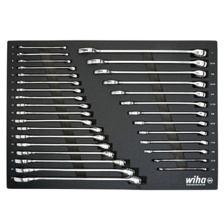 Wiha Tools 30492 31 Piece Combination Wrench Tray Set - SAE and Metric