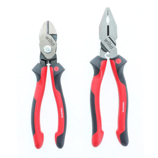 Wiha Tools 30941 2 Piece Industrial SoftGrip Pliers and Cutters Set