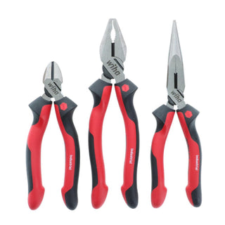 Wiha Tools 30964 Industrial Pliers SoftGrip 3 Piece