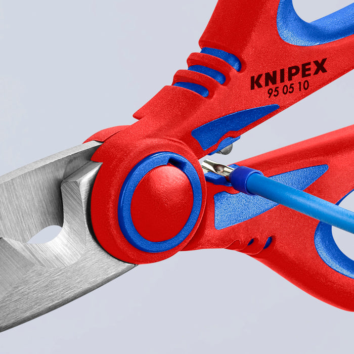 Knipex 95 05 10 SBA 6 1/4" Electricians' Shears with Crimper