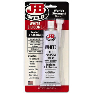 J-B Weld 31312 White Silicone Sealant & Adhesive, 3 oz.