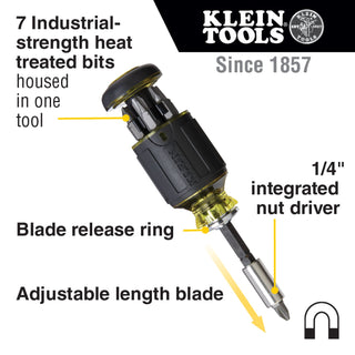 Klein Tools 85515HD Flip Socket, Mini Ratchet and Multi-Bit Driver Set, 3 Pc.