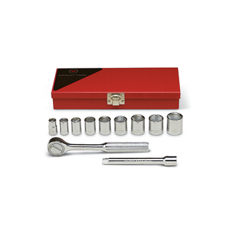 Wright Tool 327 3/8" Drive 6 Point Standard Socket Set 11 Piece