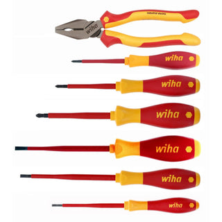 Wiha Tools 32858 7 Piece Insulated Lineman's Pliers and Screwdriver Set