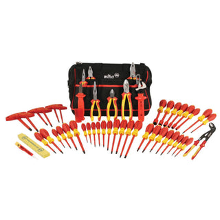 Wiha Tools 32874 50 Piece Master Electrician's Insulated Tool Set In Canvas Tool Bag