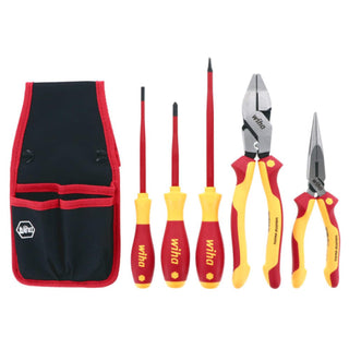 Wiha Tools 32875 5 Piece Insulated Pliers and Cutters with SlimLine Screwdrivers Set