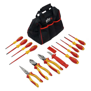 Wiha Tools 32878 14 Piece Master Electrician's Insulated Tool Set in Canvas Tool Bag