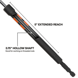 Klein Tools 32940 Magnetic Hollow Color-Coded Power Nut Drivers Set, 6 Pc.