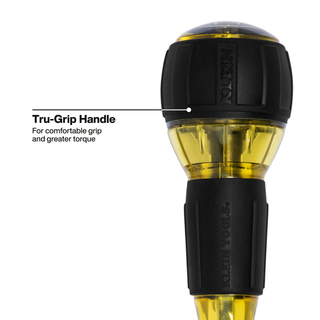 Klein Tools 32961A 8-in-1 Tru-Grip Screwdriver with Stubby