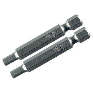 Wiha Tools 74386 3/16" x 50mm Hex Power Bit, 2 Pack