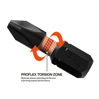 Klein Tools 33002S Slim ProFlex Impact-Rated Bit Set, Phillips #2 and Square #2, 20 Pc.