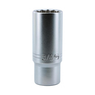 Wiha Tools 33747 3/8 Inch Drive Deep Socket, 12 Point, 3/4 Inch