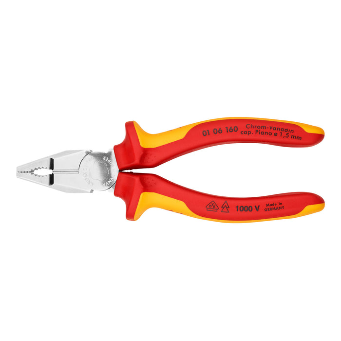 Knipex 01 06 160 6 1/4" Combination Pliers-1000V Insulated