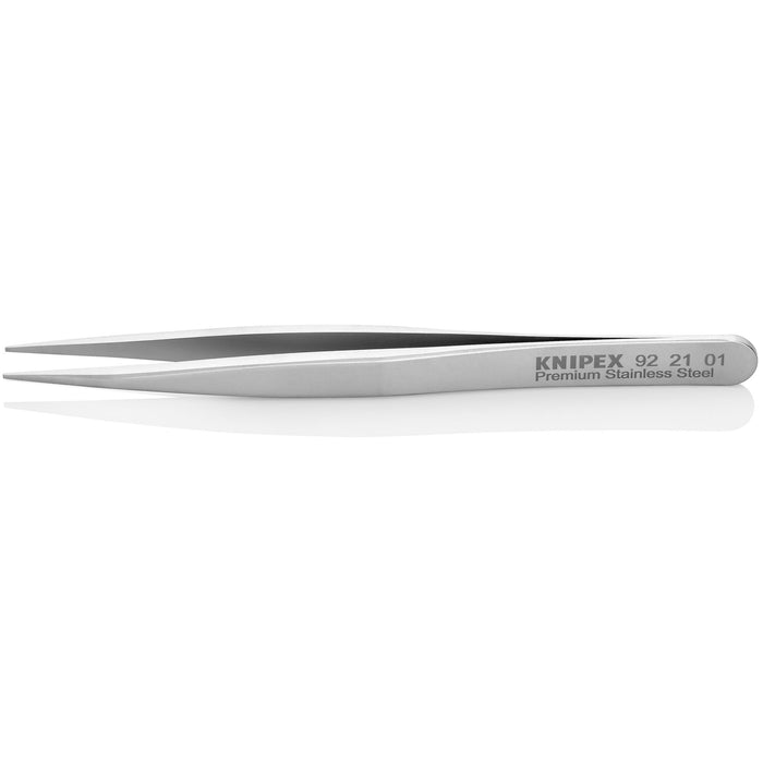 Knipex 92 21 01 4 3/4" Premium Stainless Steel Gripping Tweezers-Pointed Tips