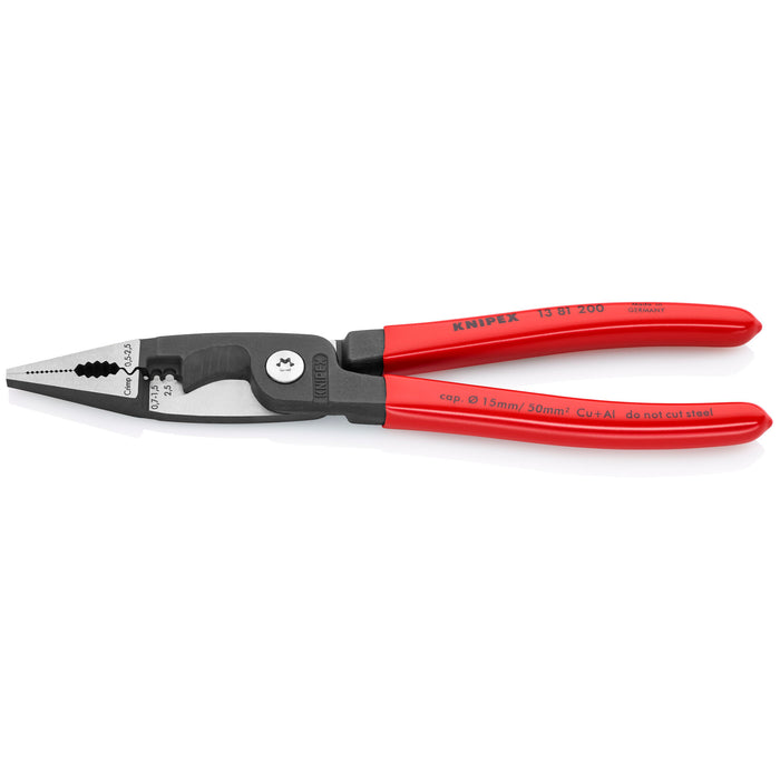 Knipex 13 81 200 8" 6-in-1 Electrical Installation Pliers-Metric Wire