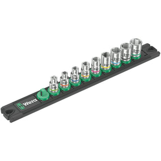 Wera Magnetic socket rail A 4 Zyklop socket set, 1/4" drive, 9 pieces