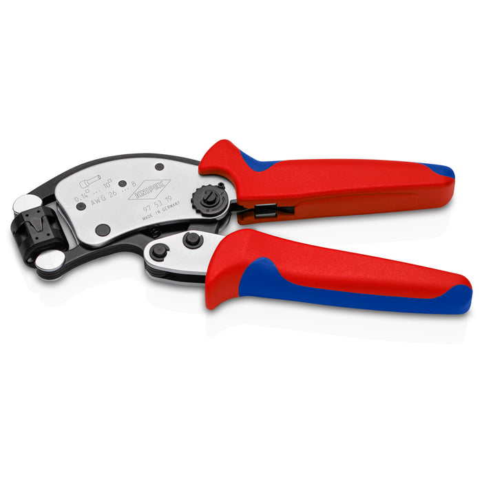 Knipex 97 53 19 8" KNIPEX Twistor® T Self-Adjusting Crimping Pliers for Wire Ferrules