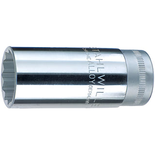 Stahlwille 02020019 46 Extra Deep 3/8" 12-pt Socket, 19 mm