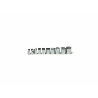 Wright Tool 378 3/8 Drive 10 Piece 12 Point Standard Socket Set