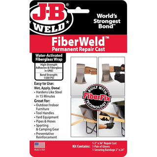 J-B Weld 38236 FiberWeld Permanent Repair Cast, 2" x 36"