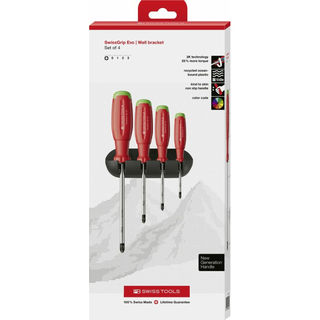 PB Swiss PB 38243.H CBB SwissGrip Evo screwdriver set for Pozidriv, Pieces 4