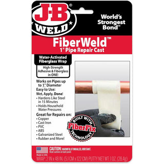 J-B Weld 38248 FiberWeld Pipe Repair Cast, 1"