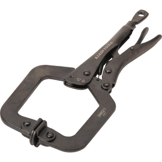 Klein Tools 38621 C-Clamp Locking Pliers with Swivel Jaws, 9"