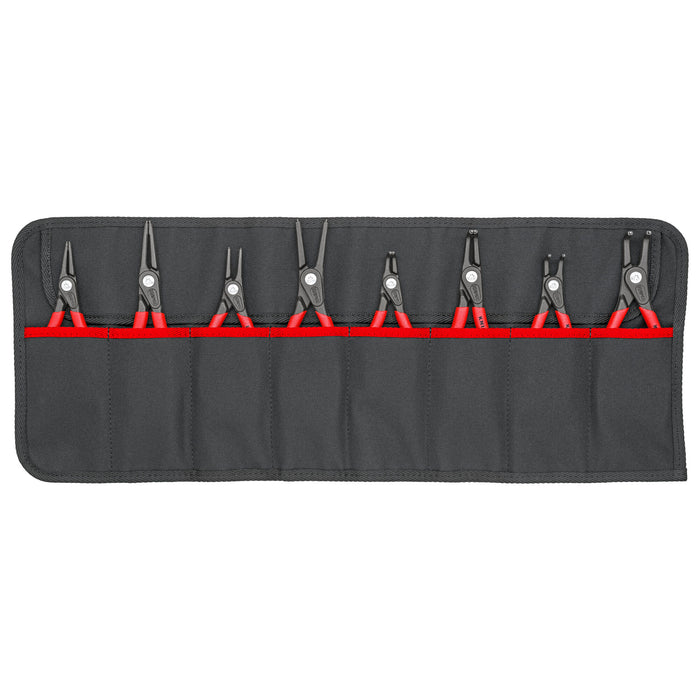 Knipex 00 19 58 V02 8 Pc Precision Snap Ring Pliers Set in Tool Roll
