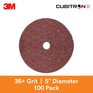 3M Cubitron II Fibre Disc 982C, 36+, 5 in x 7/8 in, Die 500P